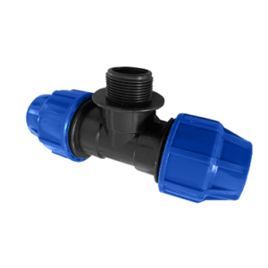 Тройник компрессионный с наружной резьбой 25x1/2" Jakko